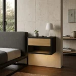 Table de Chevet Suspendue Lumineuse, Noir