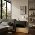 Table de Chevet Suspendue, Noir Entier