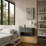 Table de Chevet Suspendue, Grise