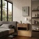 Table de Chevet Suspendue, Marron